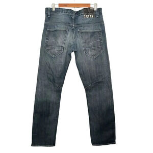 G-Star Raw 3301 Morris Tapered Button Fly Jeans Size 33 Grunge